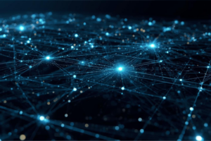 Abstract visualisation of AI-driven decision-making and operational governance in Salesforce Account Engagement for multinational enterprises